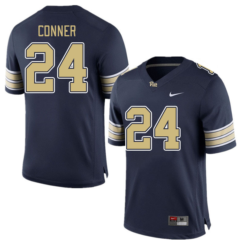 Pitt Panthers #24 James Conner College Football Jerseys Stitched Sale-Navy